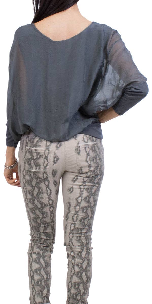 Gigi Moda - Wholesale Blouse - Women's - Sheer Batwing Blouse1