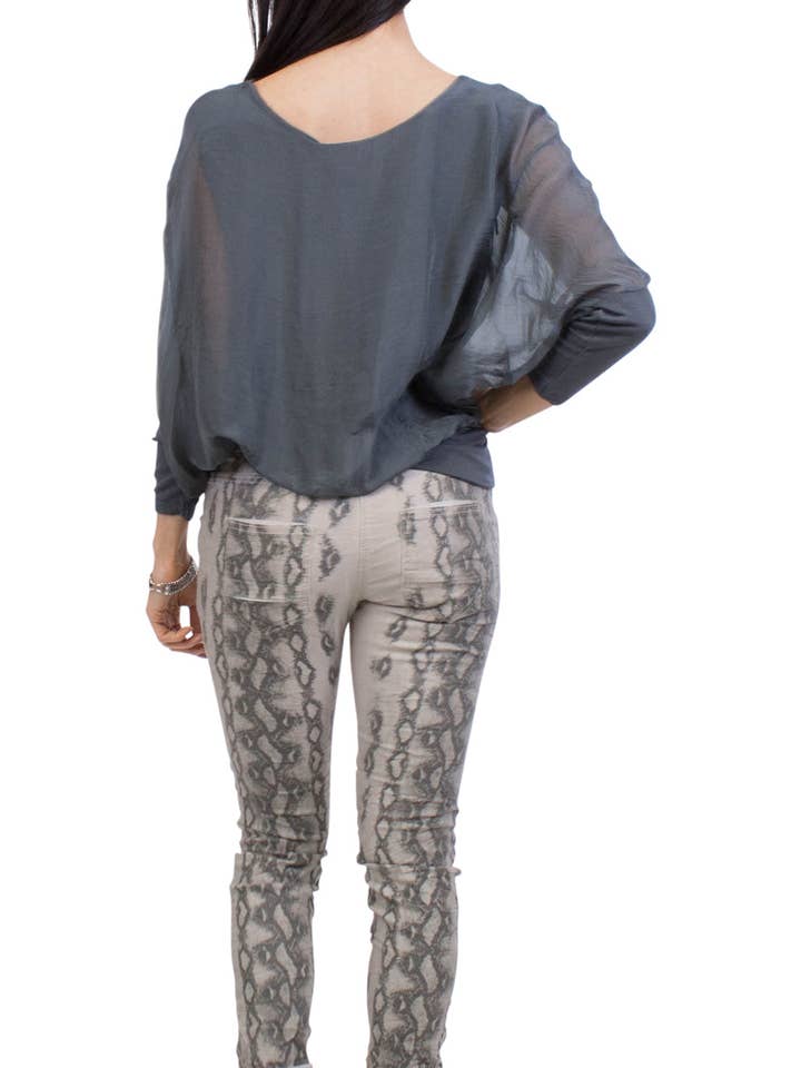 Gigi Moda - Wholesale Blouse - Women's - Sheer Batwing Blouse1