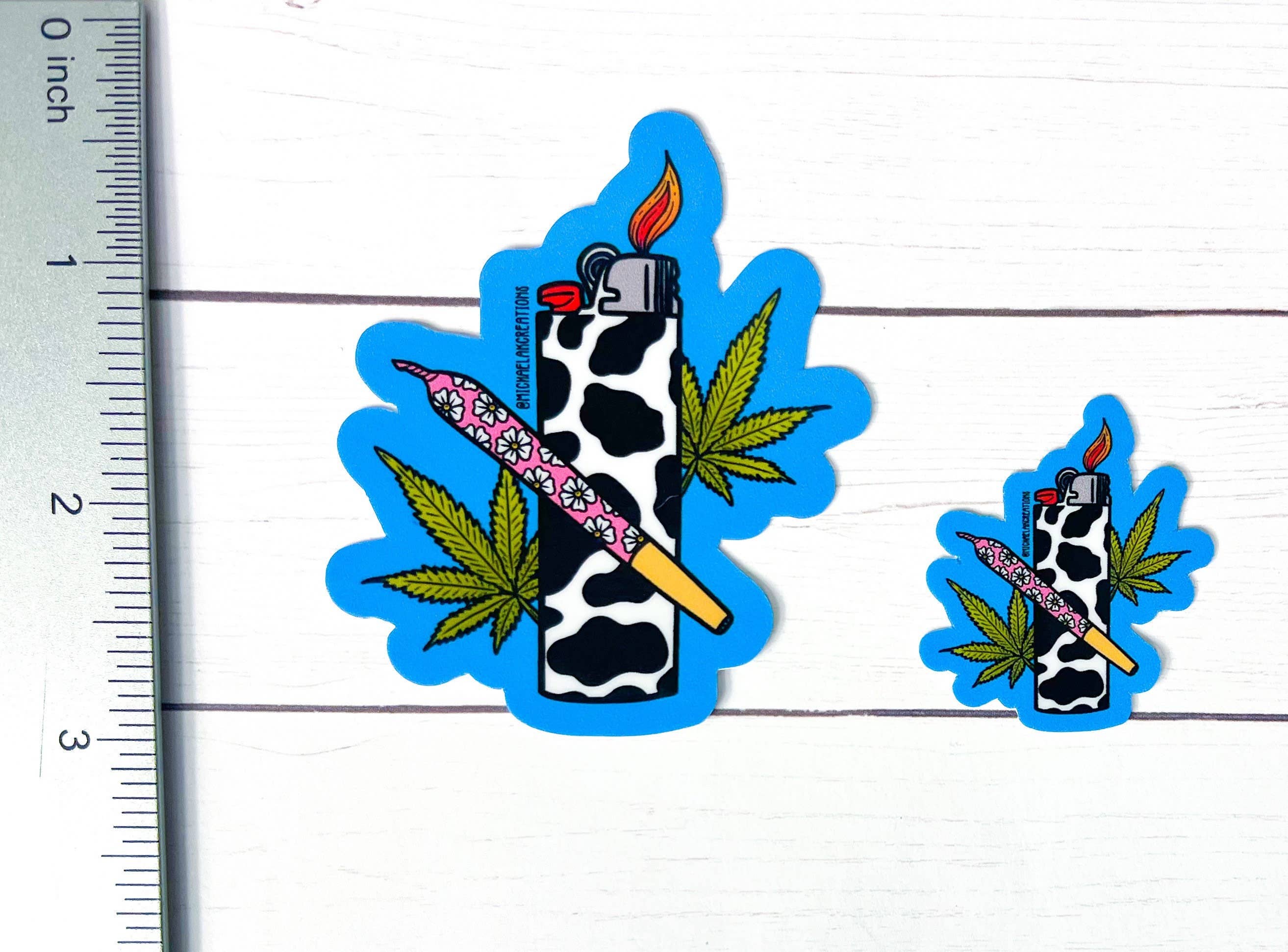 Michaela K Creations - Wholesale Sticker - Lighter sticker |420 Sticker | Stickers for Hydroflask|Flowe3