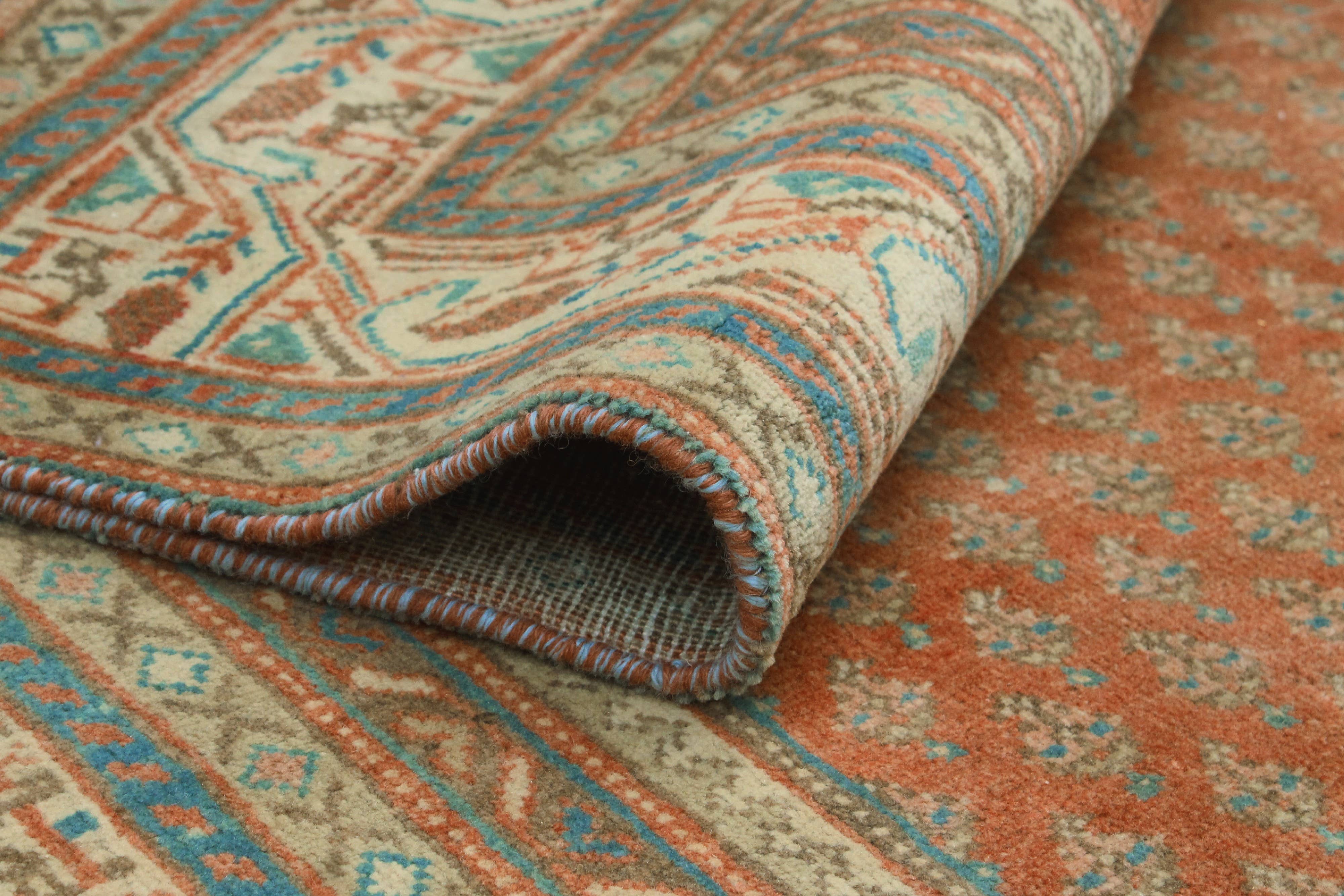 Noori Rug - Wholesale Area Rug - Fine VTG Cartere Rust/Beige Rug, 6'0" x 8'6"4