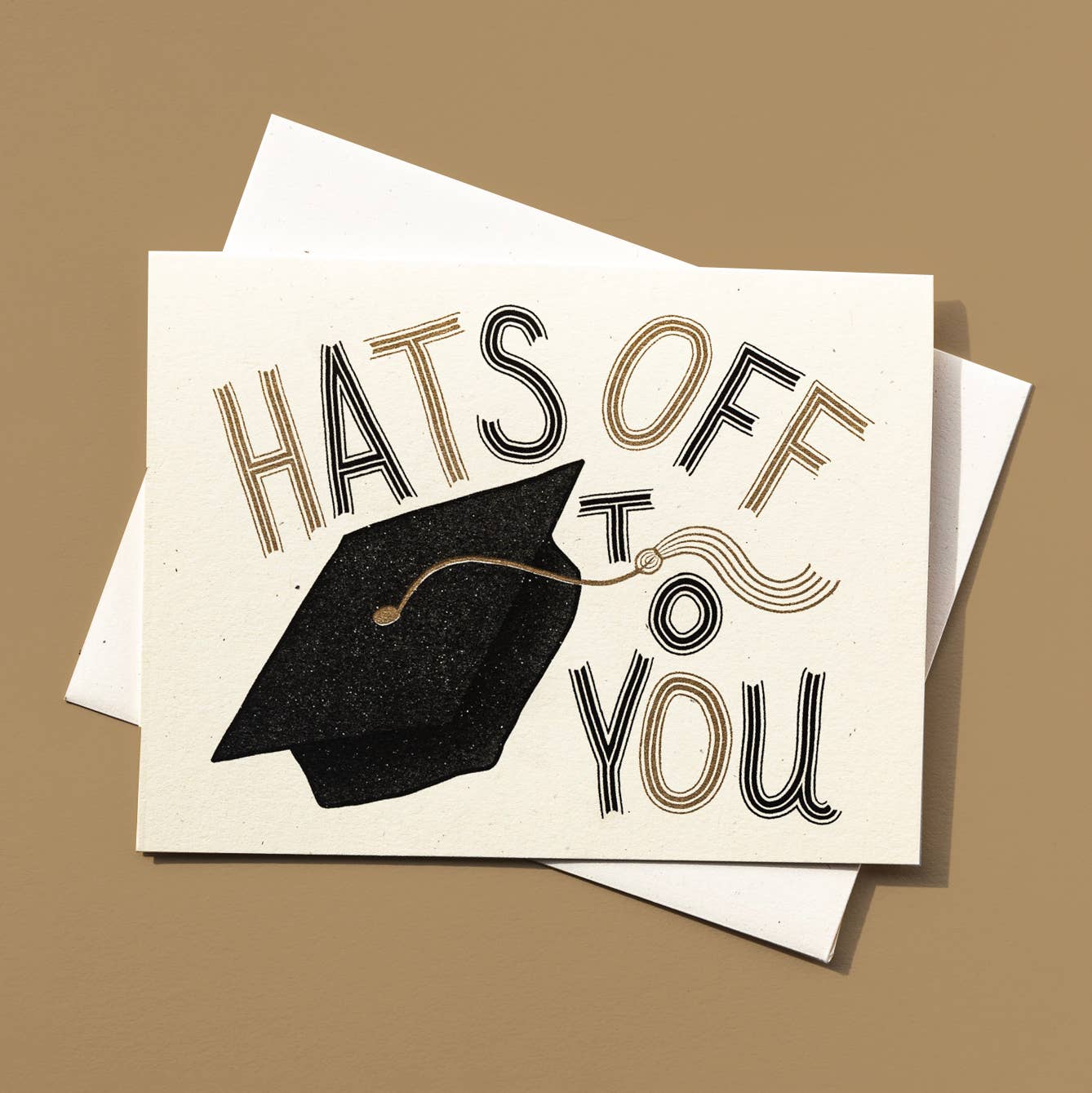 Bromstad Printing Co. - Wholesale Graduation Card - Hats Off To You - Risograph Graduation Card1