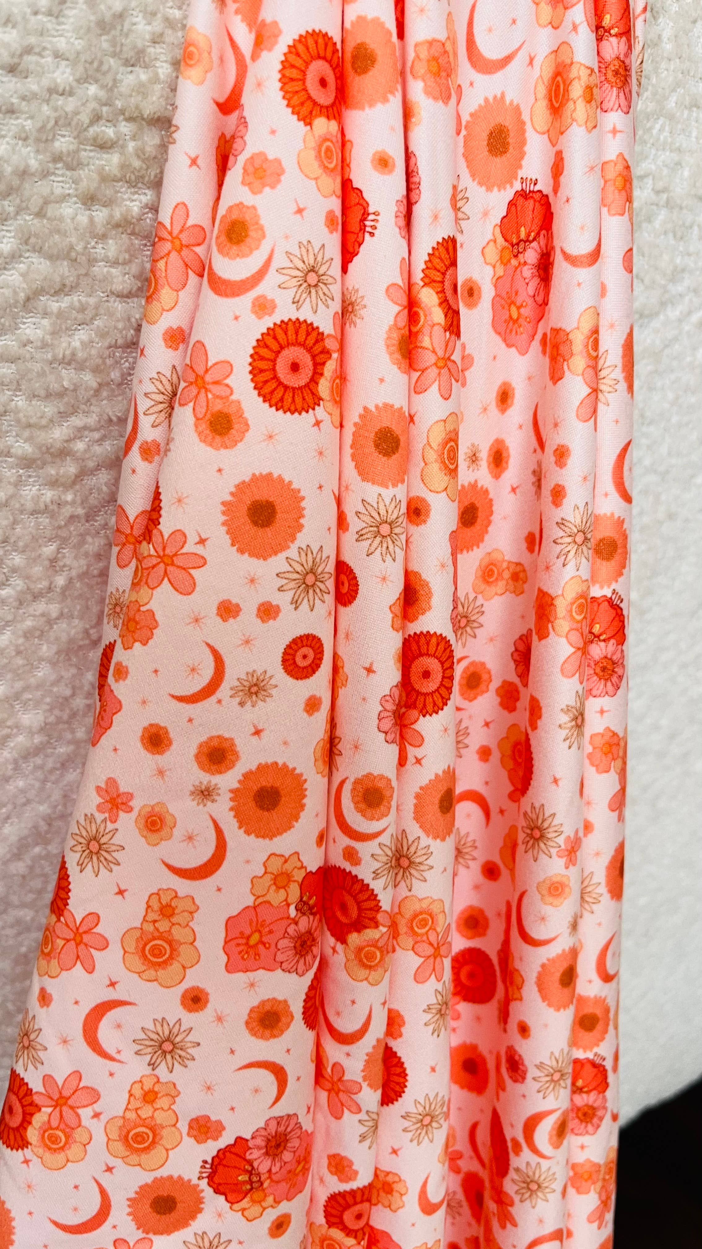 Jazy and Eve - Wholesale Craft Supplies - Stretch fabric stripes remnants, retro moon baby fabric, 1