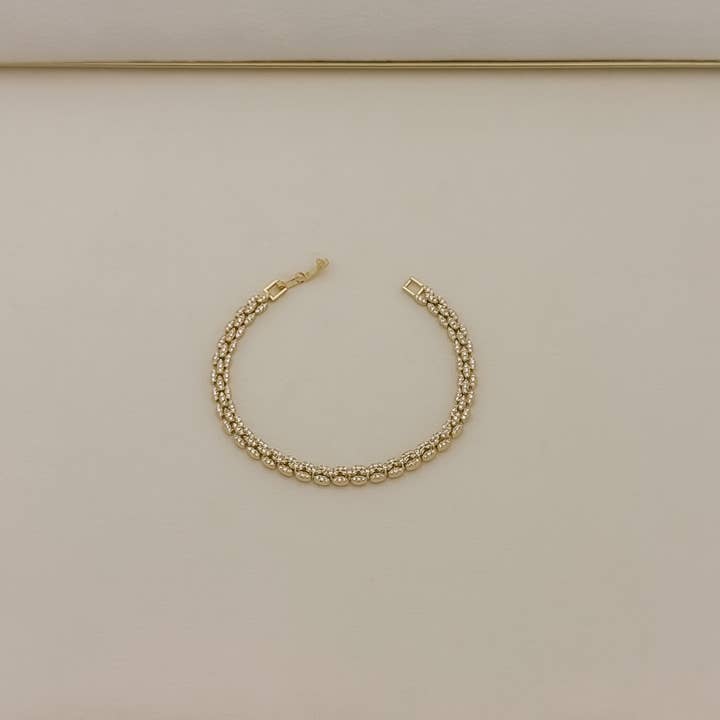 Panter schakel pavé tennisarmband voor wholesale door Rand Design