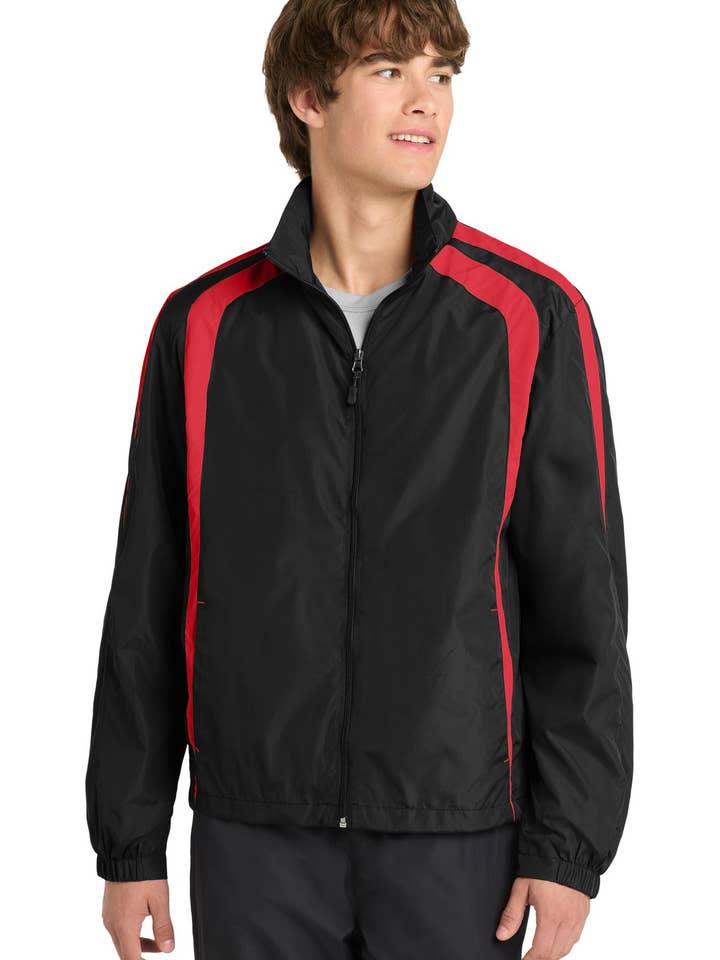 Ink Tees Custom T-Shirt Personalized Print, Premium Quality, Fast Turnaround, Multiple Colors Sport-Tek Colorblock Raglan Jacket. JST60 for wholesale by Ink Tees Custom Tshirts