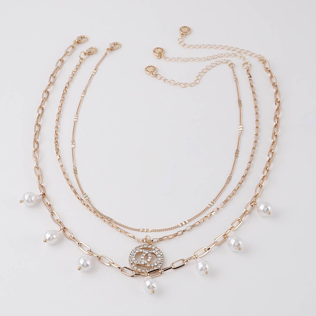 Guld Cream Stone N Oo kedjehalsband för wholesale på Faire1