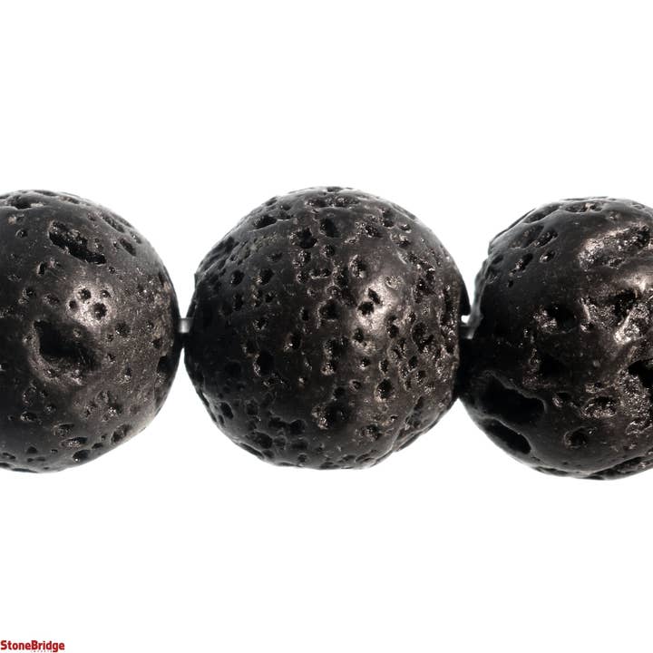 Stonebridge Imports - Vendita all'ingrosso Perline - Filo di Perle di Lava Nera5