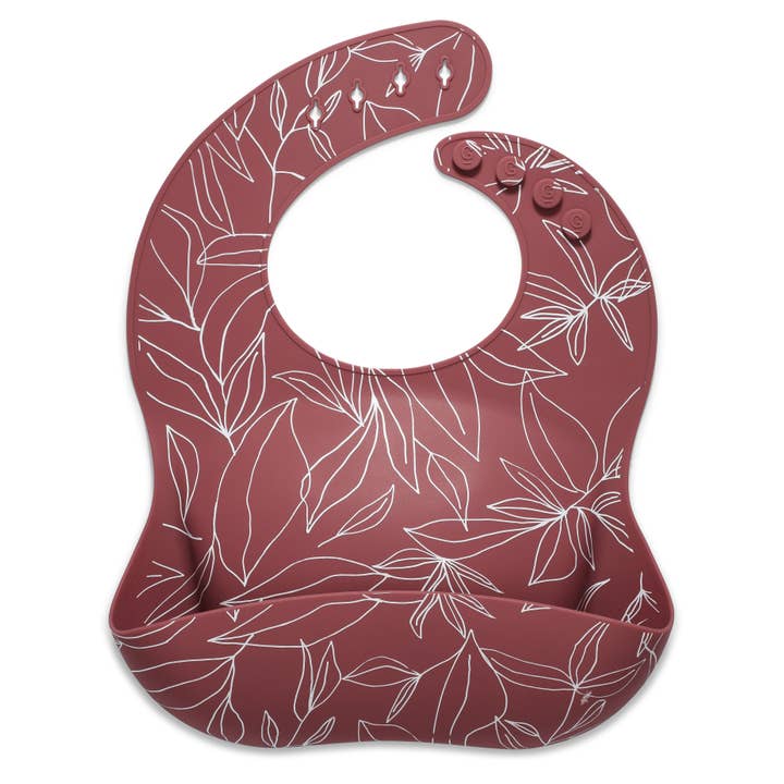 Silicone Baby Bib - Foliage for wholesale by Goobie Baby