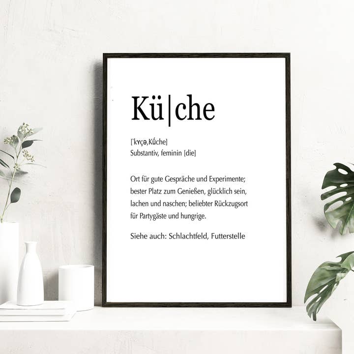 Poster with kitchen definition for wholesale by Farbrausch