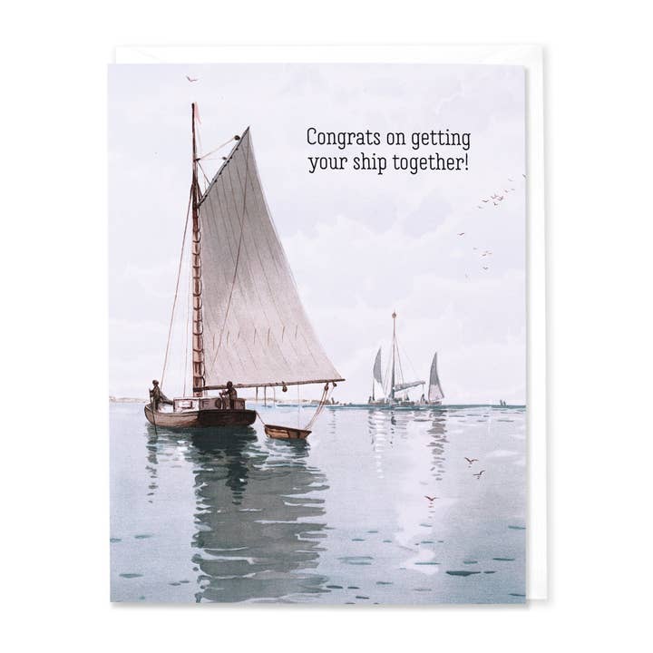 Ship Together Snarky Congratulations Card for wholesale by Hitchcock Paper Co.