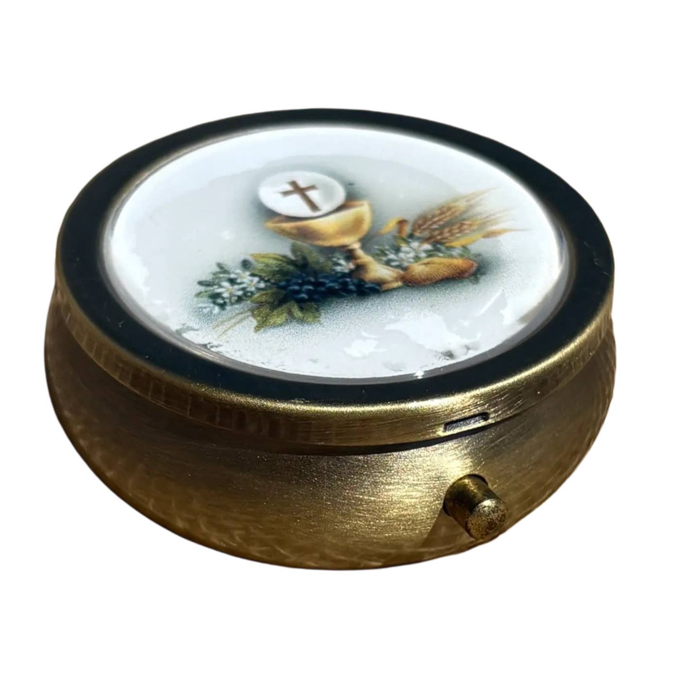 Oremus Mercy - Wholesale Travel Container - Pyx - Holy Sacrament II    2"1