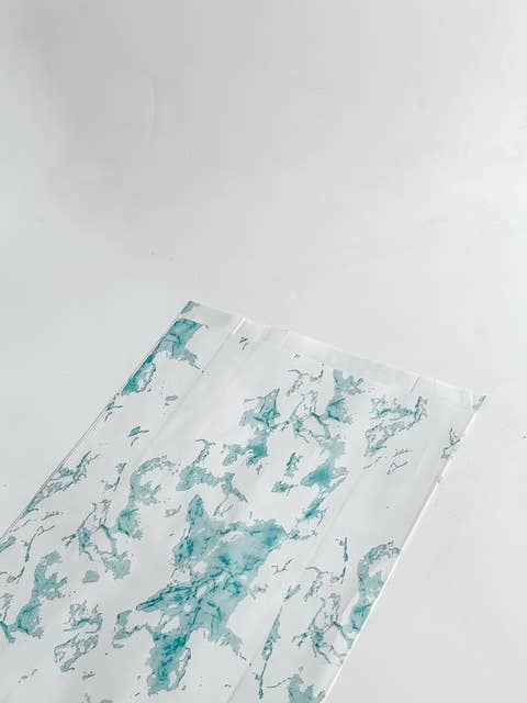 CHIC&PAPER - Wholesale Flat Wrap - Flat Envelopes 24+9, 5x42cm 100pcs MARBLE EMERALD0