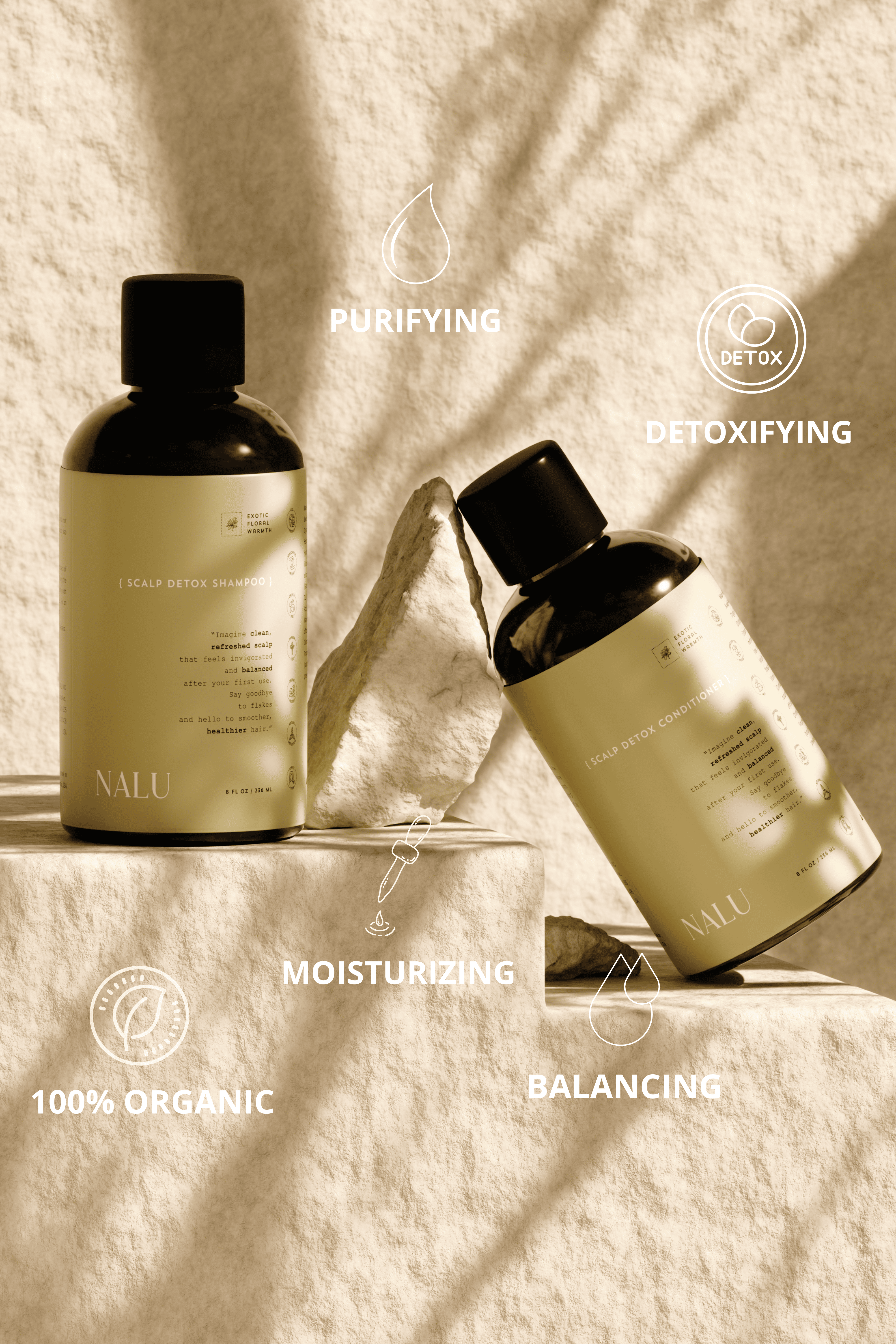 LARITELLE – Engroshandel Hårbalsam – NALU Økologisk Hovedbundsdetox Shampoo & Balsam Sæt1