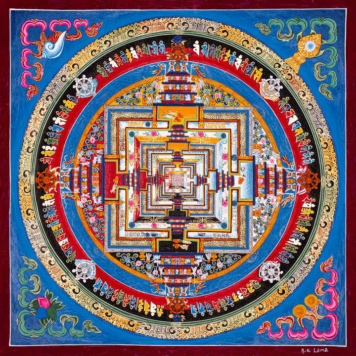 Kalachakra Mandala Thangka - The Divine Cosmic Cycle for wholesale by Boudha Stupa Thanka Centre
