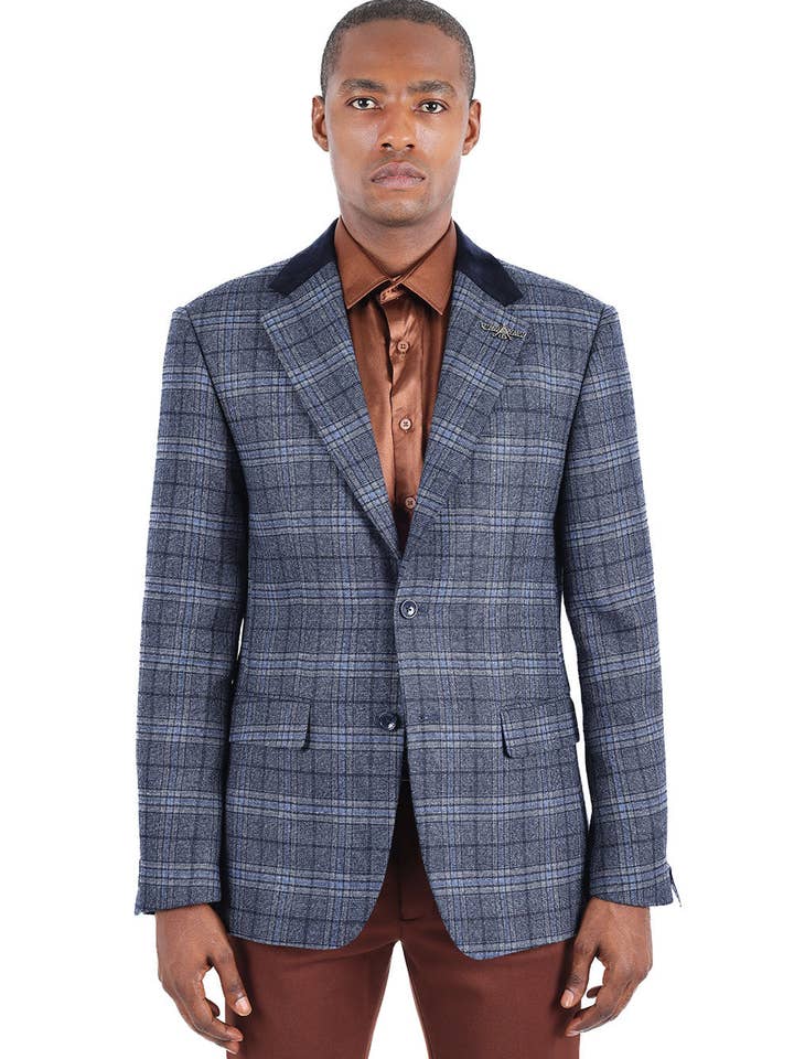 Manteau de sport à carreaux à carreaux pour hommes, blazer décontracté 3BL08 pour la vente par BARABAS