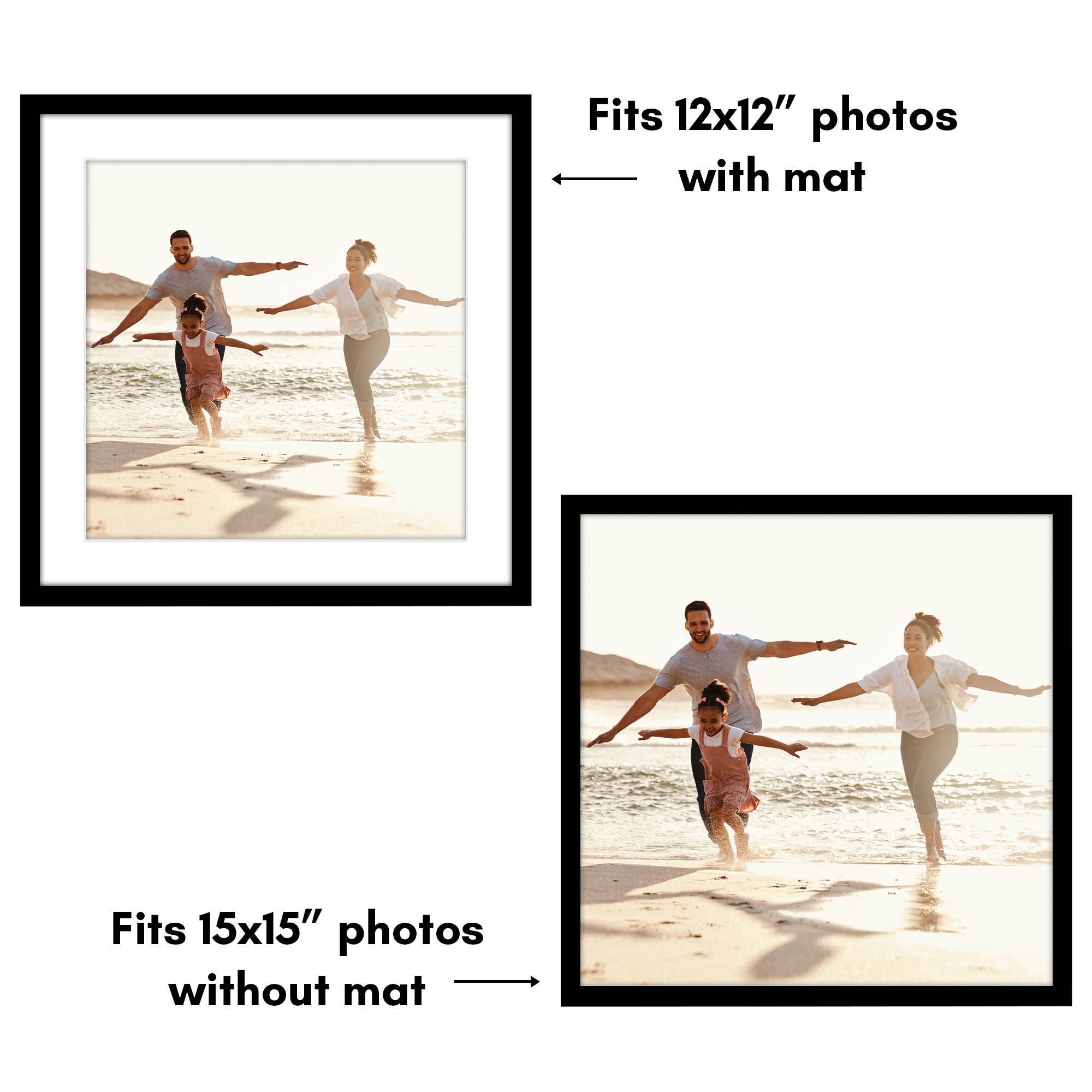 Americanflat - Wholesale Picture Frame - Americanflat 5 Pack Picture Frames With Mat Plexiglass Cover95