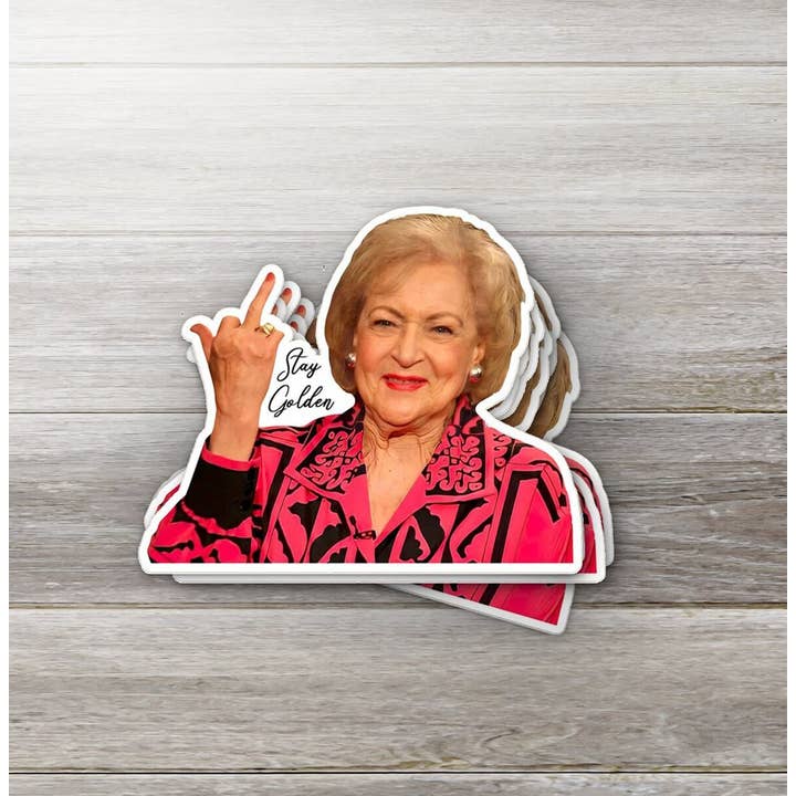 Ozark Sticker Company - Wholesale Sticker - Stay Golden Middle Finger Sticker