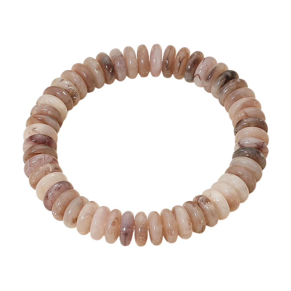 Sensibling Corp. - Wholesale Armband met kralen - Gemarmerde Platte Schijf Kralen Stretch Armband9