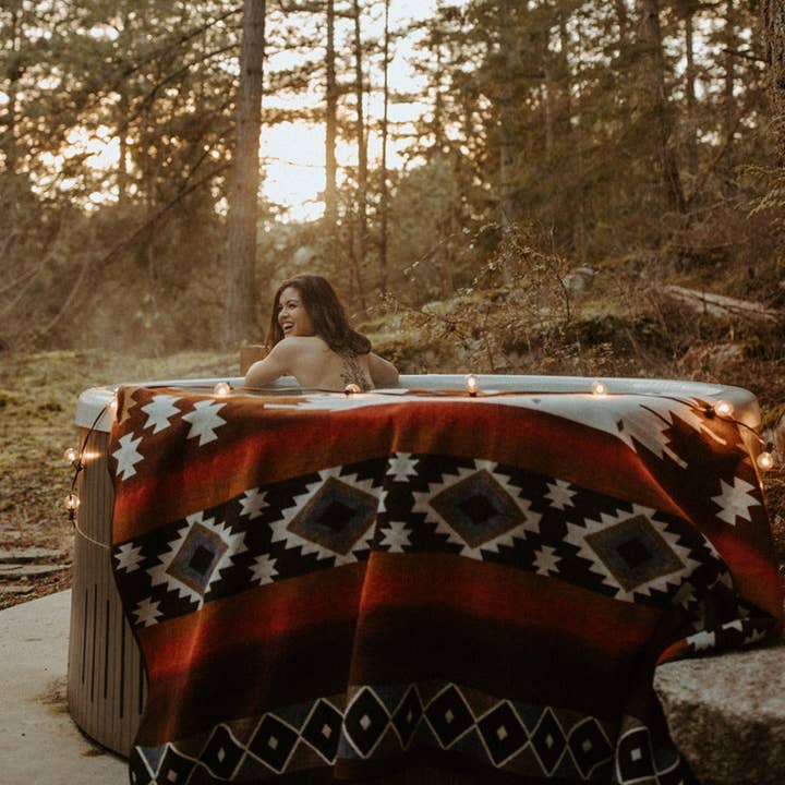 Machala Aztec Diamond Reversible Blanket for wholesale by Wylde Brigade