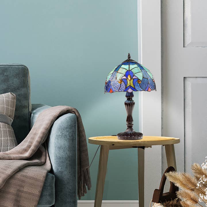 17"H Halston Candlestick Base Dome Shade Table Lamp for wholesale by River of Goods