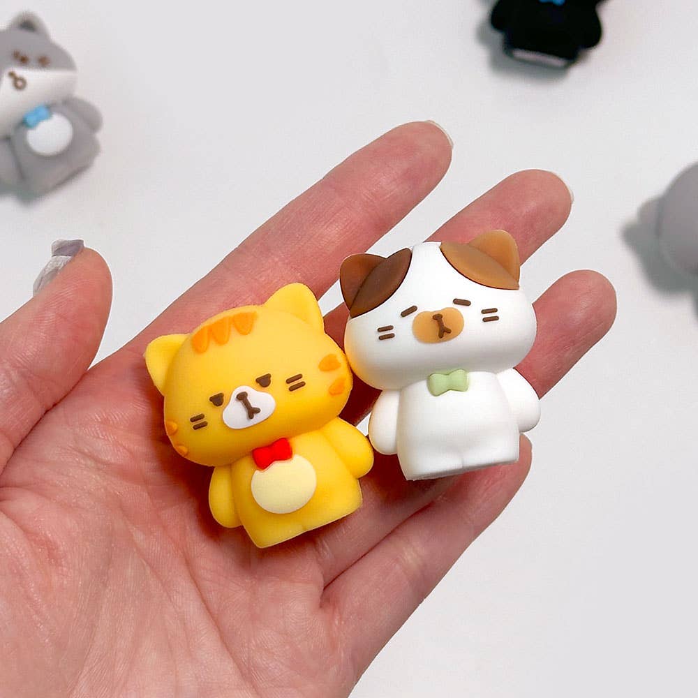 K-Wonderland - Wholesale Pencil Sharpener - Cat Figure 3D Silicon Pencil Sharpener