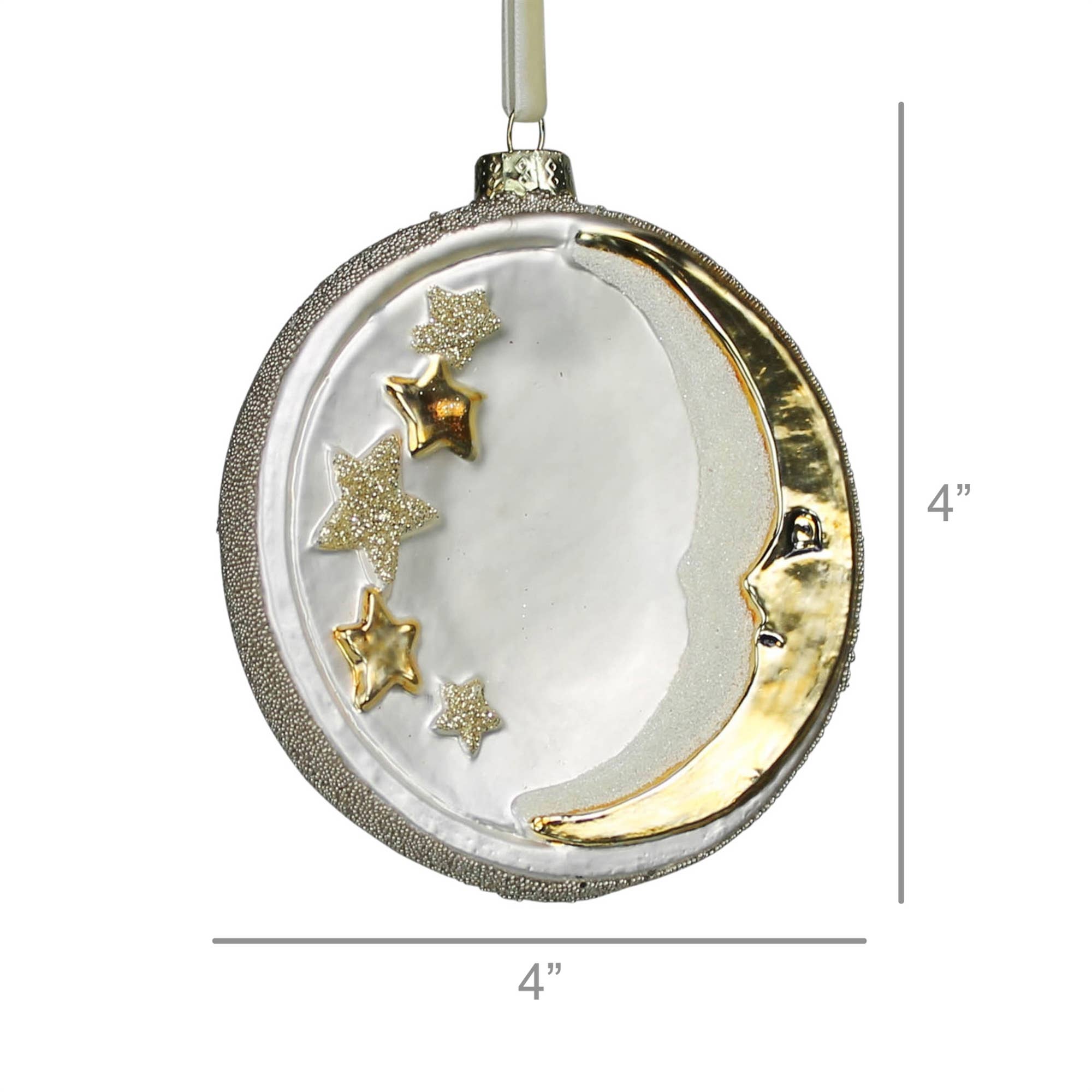 HomArt - Wholesale Ornament - Moon & Stars Ornament, Glass1