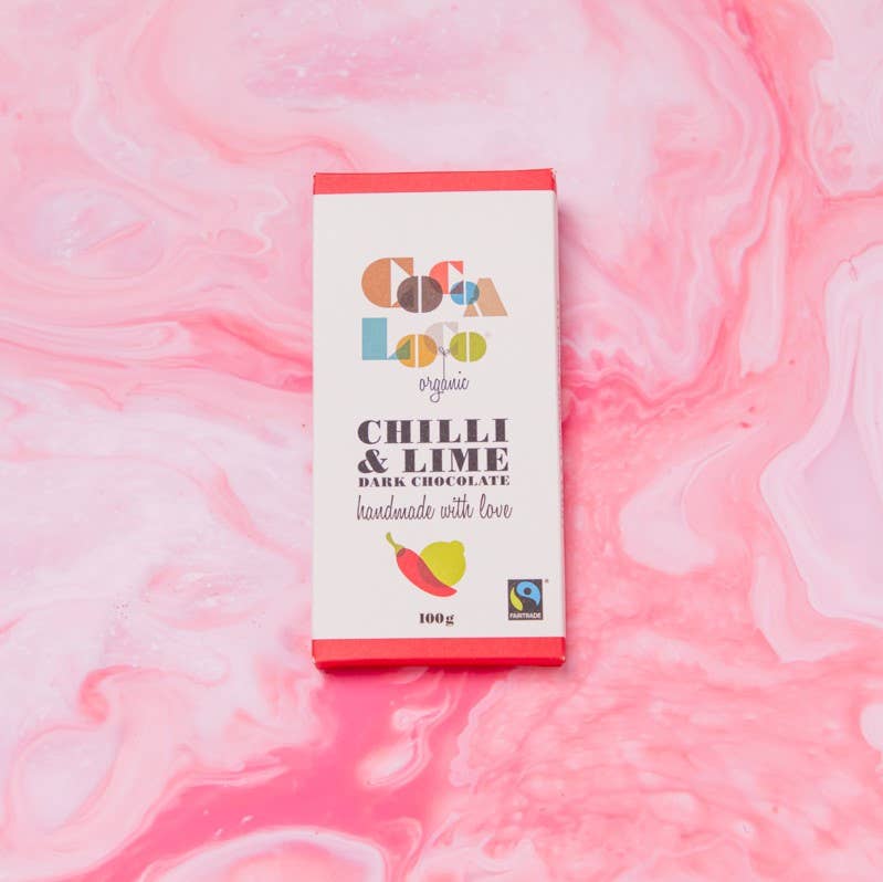 Cocoa Loco – wholesale Chocolate bar – Dark Chocolate, Chilli & Lime Bar – 100g4
