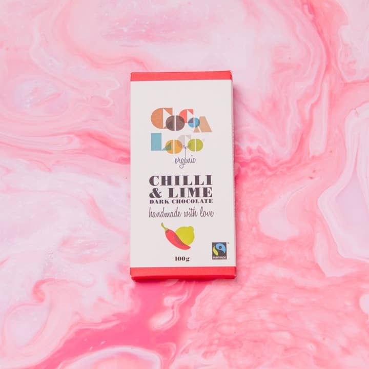 Cocoa Loco – wholesale Chocolate bar – Dark Chocolate, Chilli & Lime Bar – 100g4