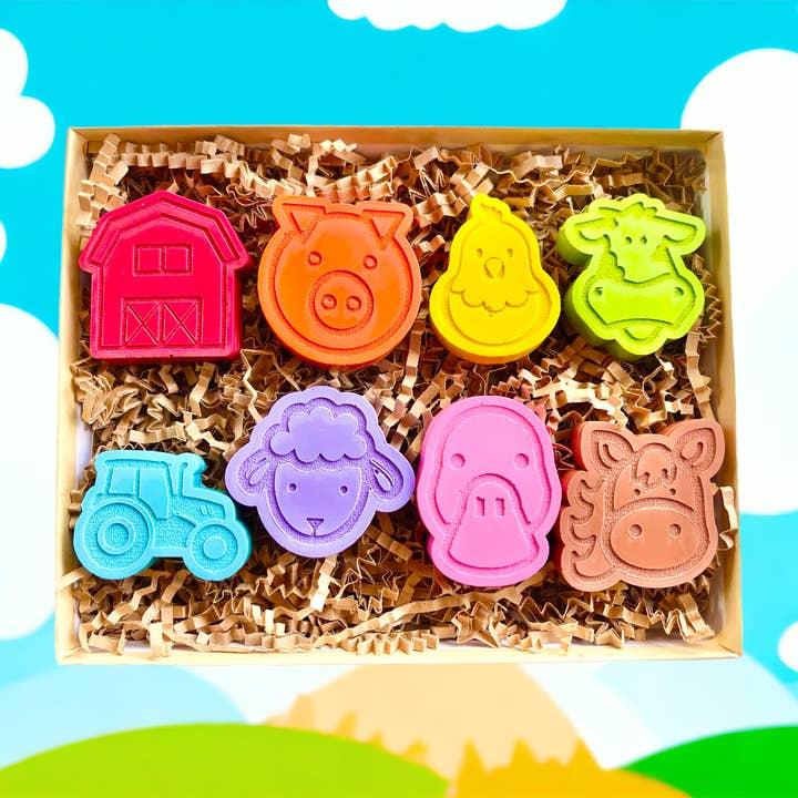 Confezione regalo Barnyard Crayons - Farm Crayons - Regali per bambini per la vendita all'ingrosso da parte di KagesKrayons