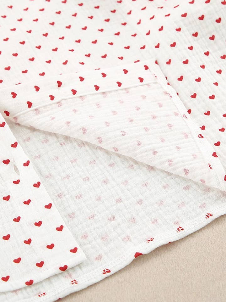 White CWSPJ0069_LONG SLEEVED SHIRT WITH BUTTONS SHORTS PAJAMAS SET for wholesale on Faire8