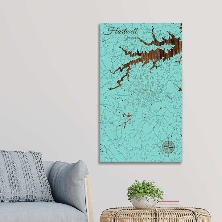 Georgia: Hartwell Street Map für den Großhandel von Fire & Pine