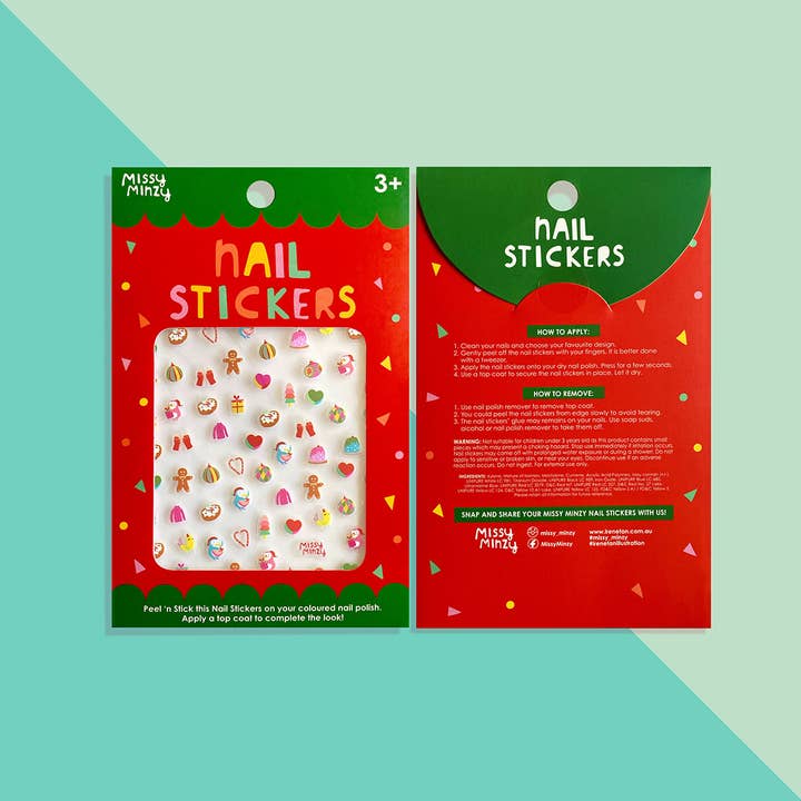 Missy Minzy - Wholesale Nail art/decal - Christmas Nail Stickers, Wearable Art, Nail Art2