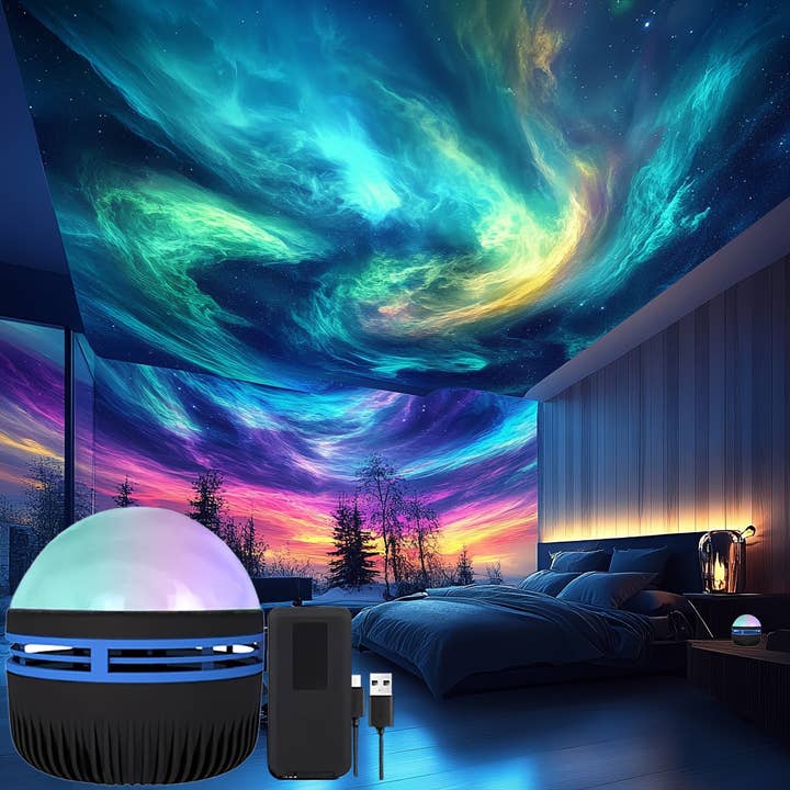 Lampada di Proiezione LED Aurora Boreale – USB e Telecomando per la vendita all'ingrosso da parte di BuddhAayurveda