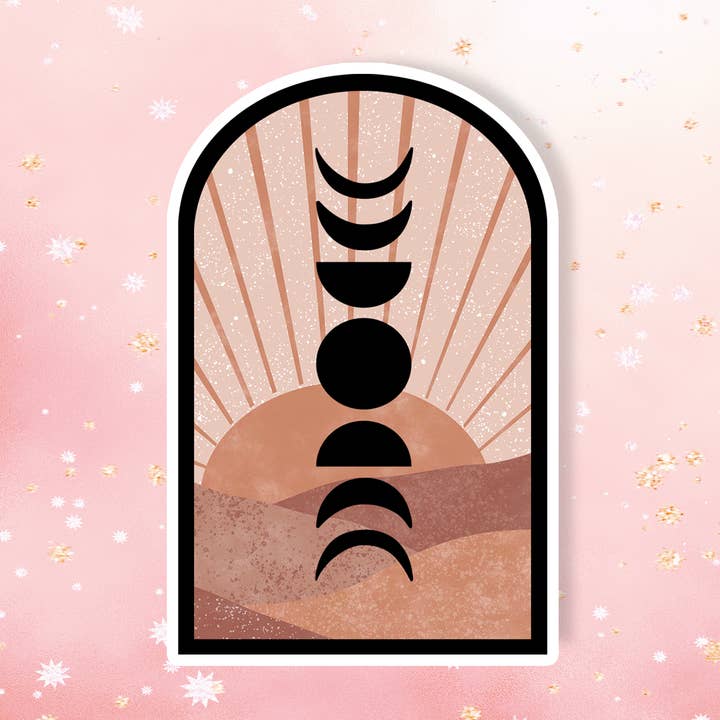 Boho Moon Arch Sticker - Metaphysical Intention for wholesale by London Luxury Candles