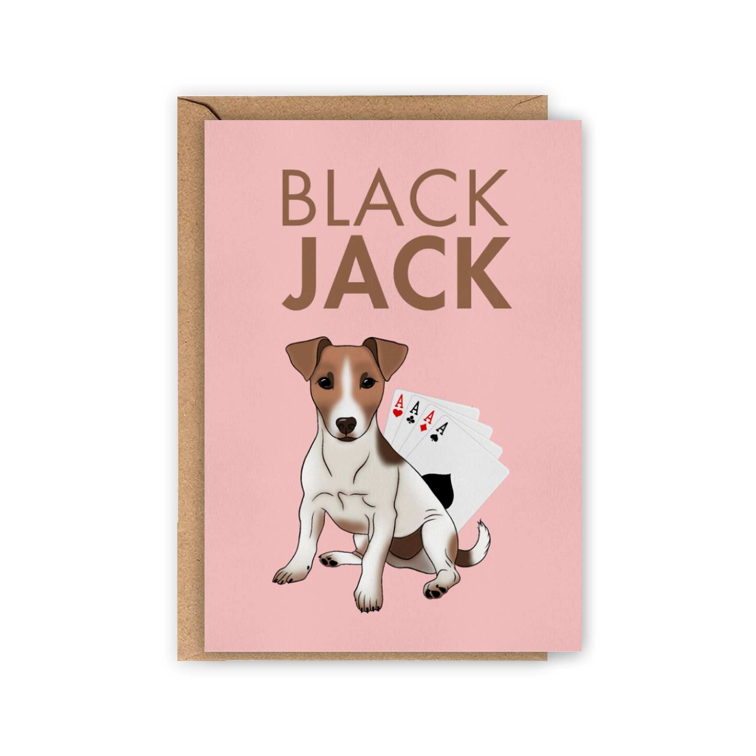 LOLLYPOPARTSTUDIO - Wholesale Everyday Greeting Card - Carte Jack Russell « Black Jack »
