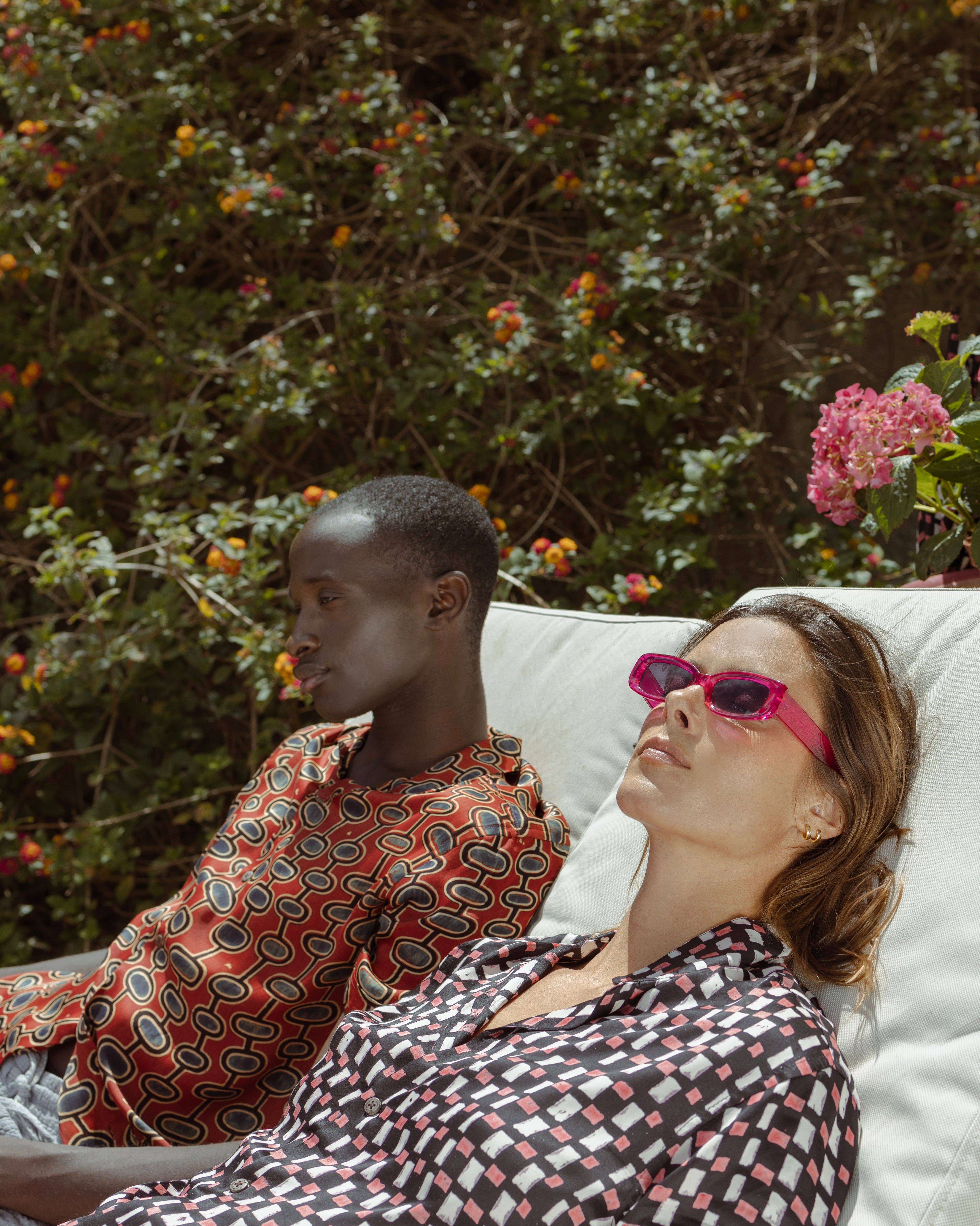 Otherwise - Wholesale Button Down Shirt - Men's - nolte satin hand-printed shirt1