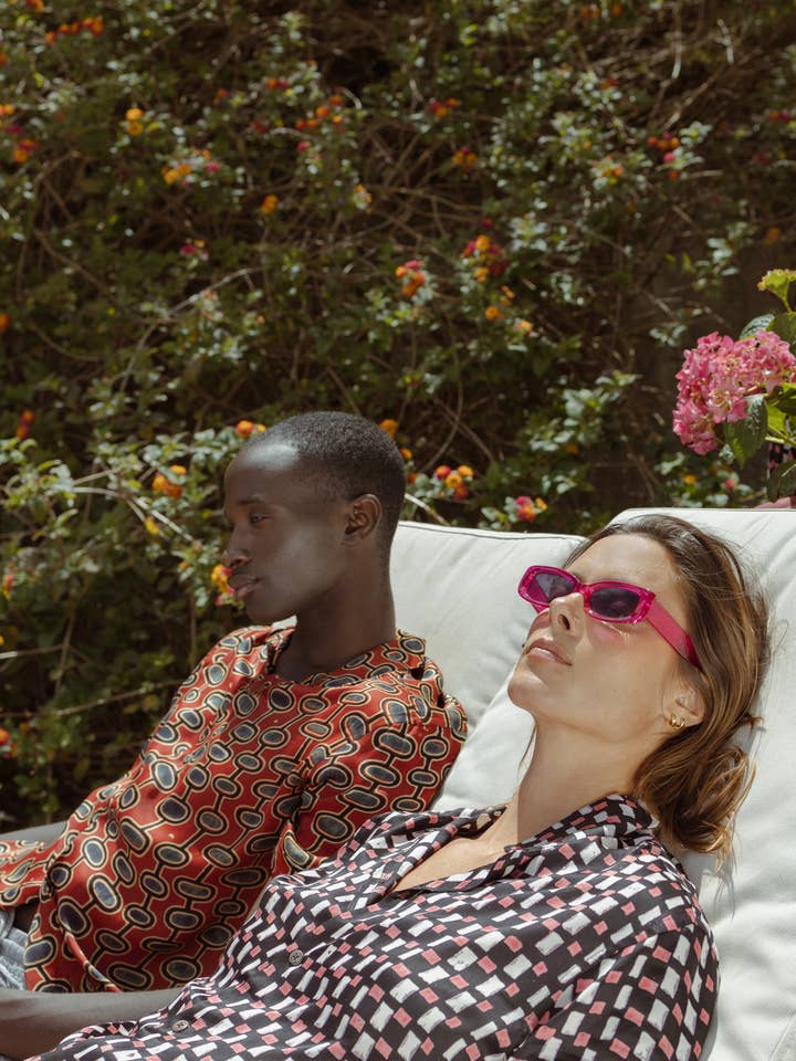 Otherwise - Wholesale Button Down Shirt - Men's - nolte satin hand-printed shirt1