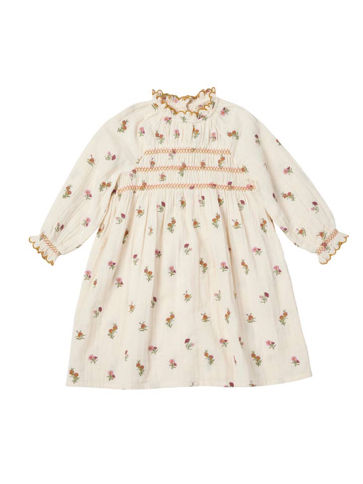 Bonheur du Jour - Wholesale Dress - Kids - Poeme Dress - Ecru / Dew