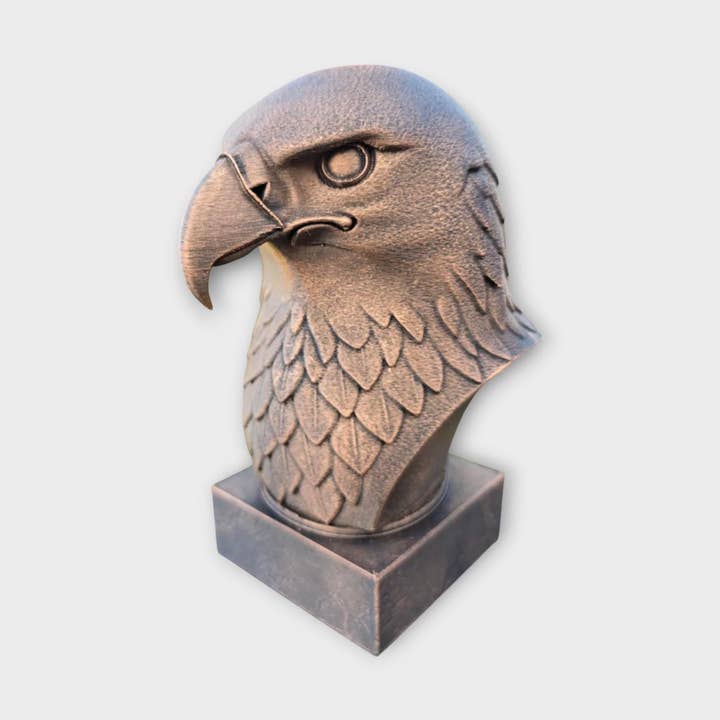Busto de águia — presente para amante de decoração de casa, para ele ou para ela, ornamento pintado à mão por atacado de 3DijkstraFinds