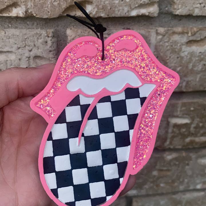 Gussied Up - Wholesale Car Freshener - Women's - Checkered Lips Freshie1