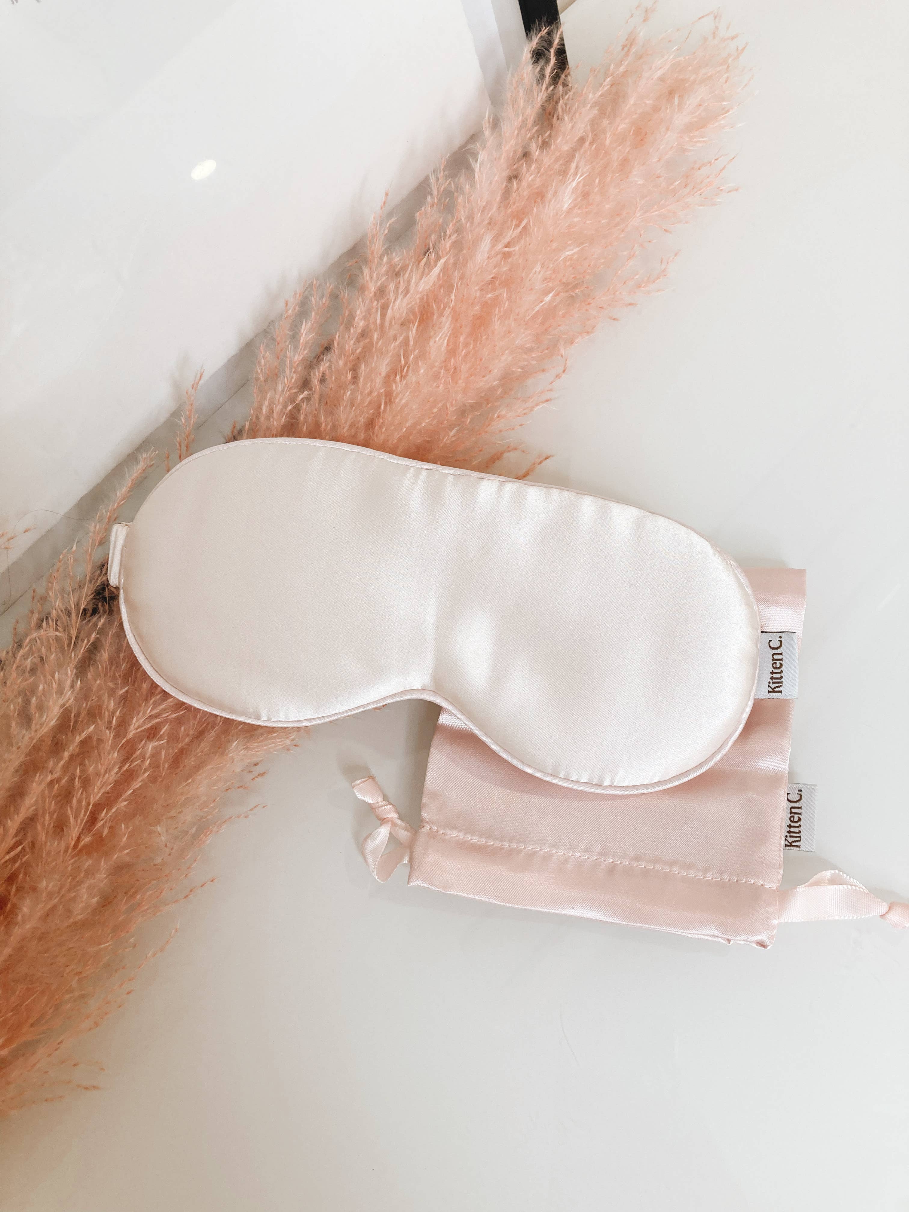 Kitten Claws Clips - Wholesale Sleep/Eye Mask - Silk Sleep Mask *Soft Pink 100% Organic1