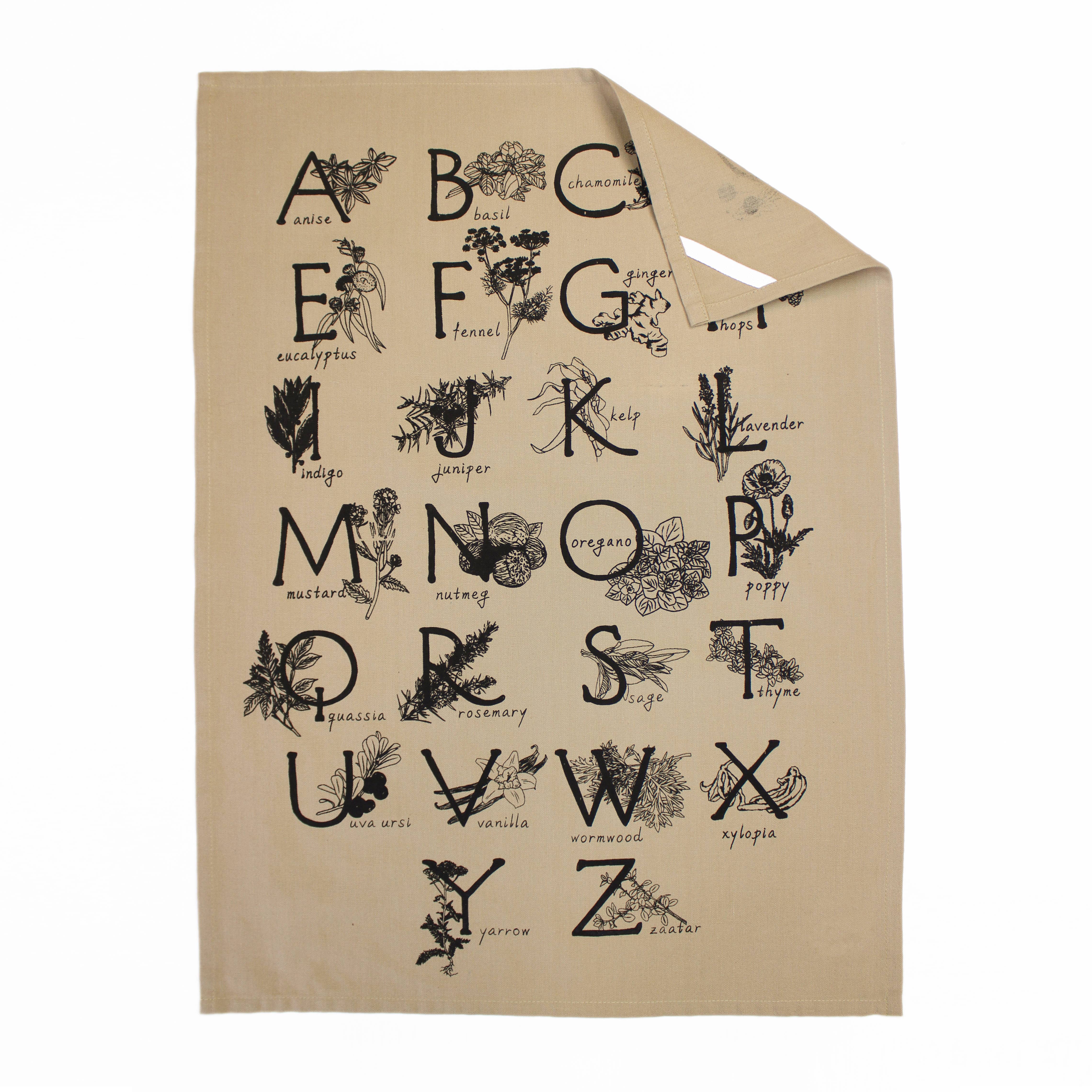 Planetarium - Wholesale Tea Towel - ABC Herbs & Spices Hand-printed Tea Towel5