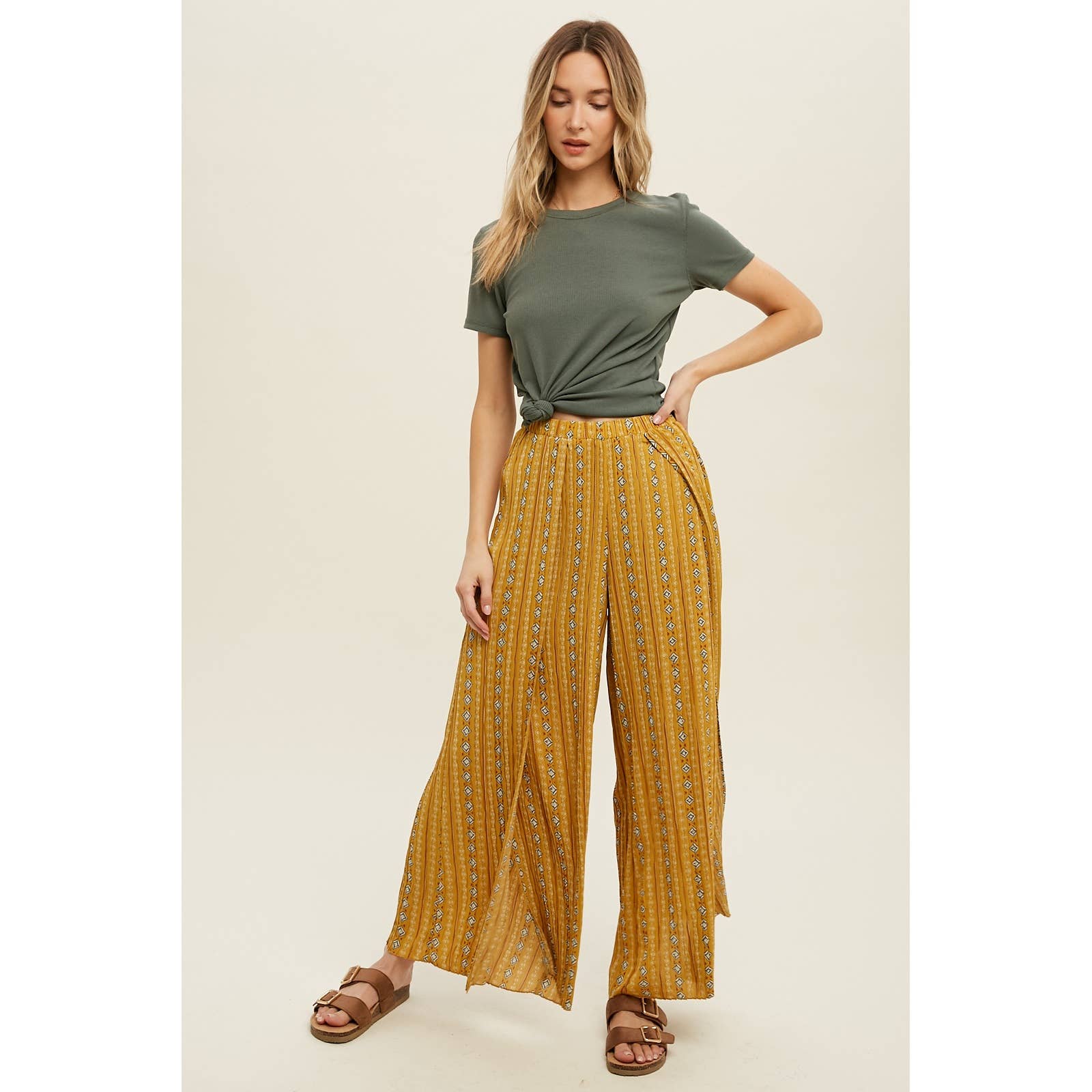 Wishlist Apparel – T-shirt – Mulher por atacado – Camiseta básica canelada de malha / WL18-171429