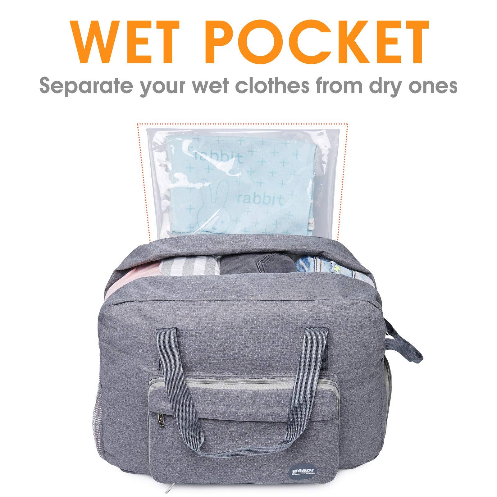 wandf – Saco de viagem - Unissexo por atacado – Mochila de viagem de bolso RFID anti-roubo WANDF preta10