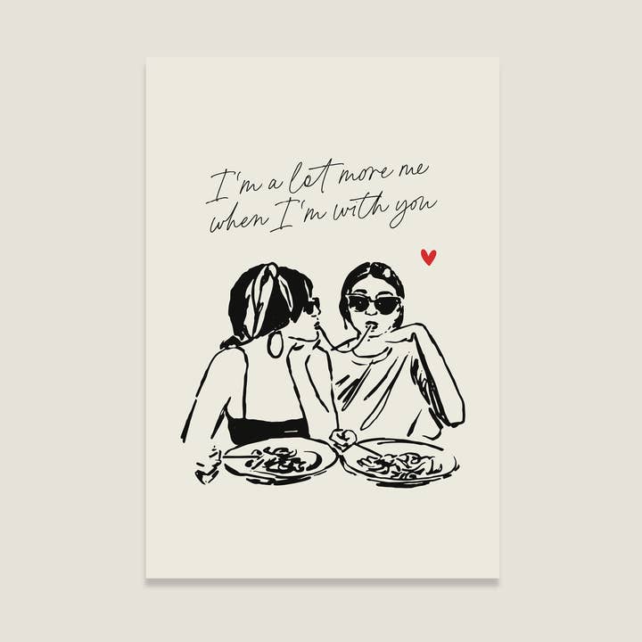 Carte postale 'Plus de moi' pour la vente par LIFEOFLONE