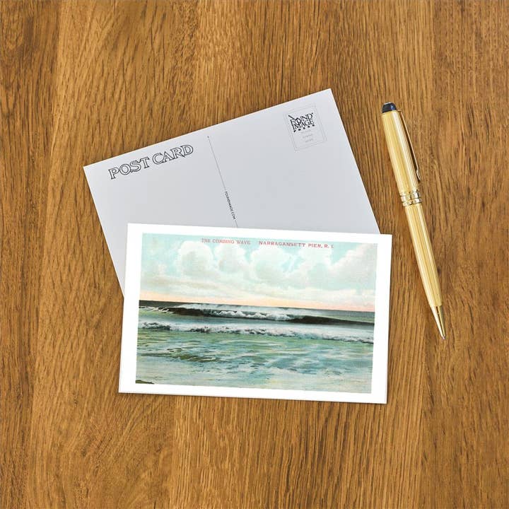 Found Image Press - Wholesale Postcard - Postcard RI-59 Combing Wave, Narragansett Pier1