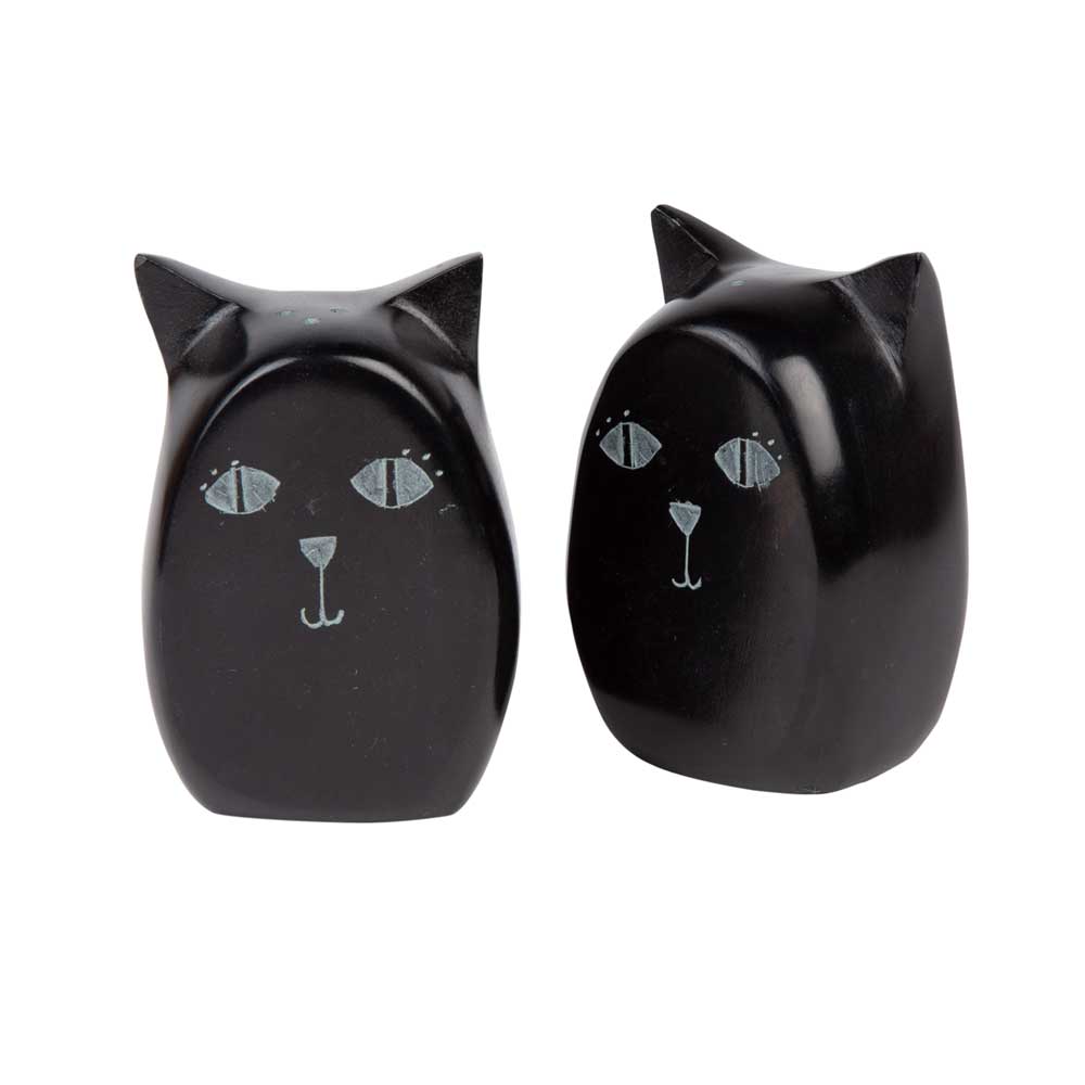 Ten Thousand Villages - Wholesale Salt & Pepper Shaker Set - Cat Salt & Pepper Shakers