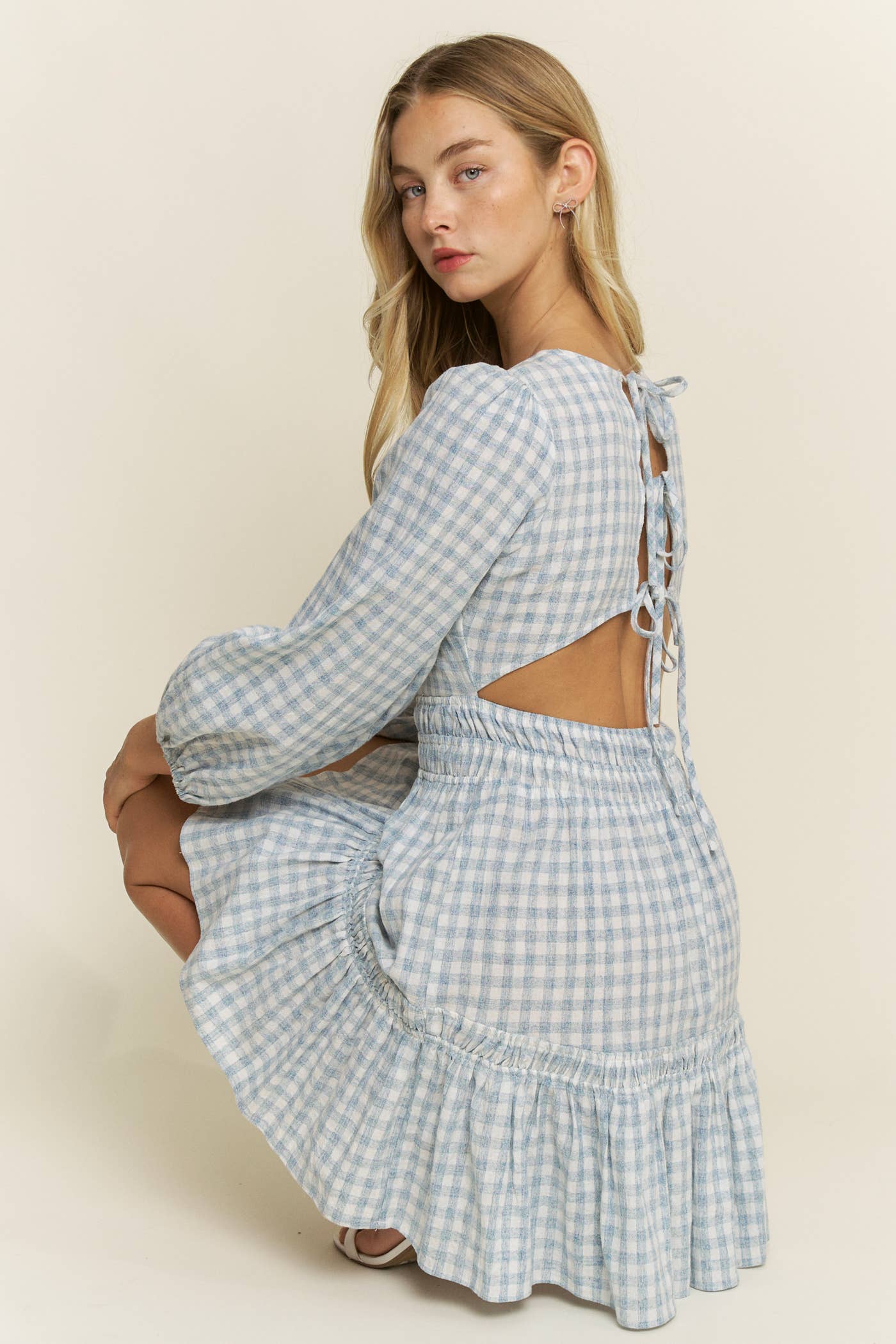 Hersy - Wholesale Dress - Women's - THE GINGHAM GARDEN DRESS - HD00405
