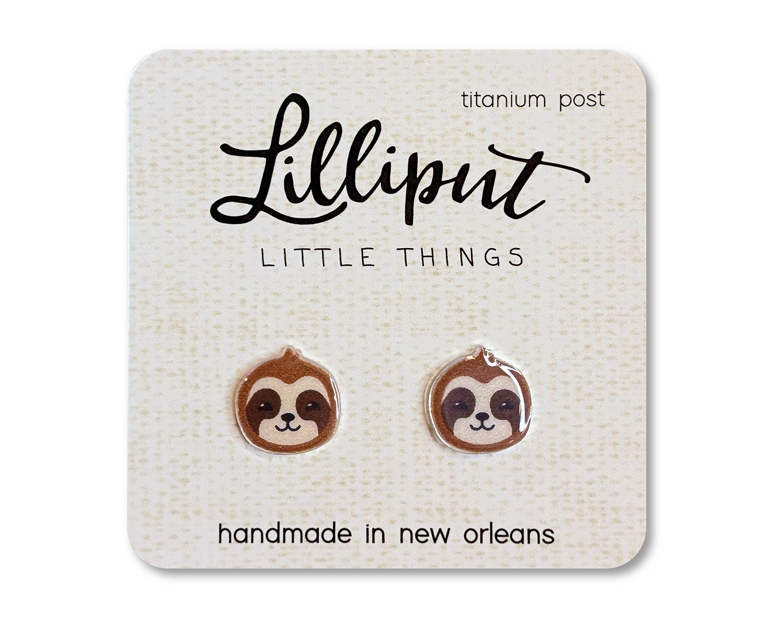 Lilliput Little Things - Wholesale Stud/Post Earrings - Sloth Earrings
