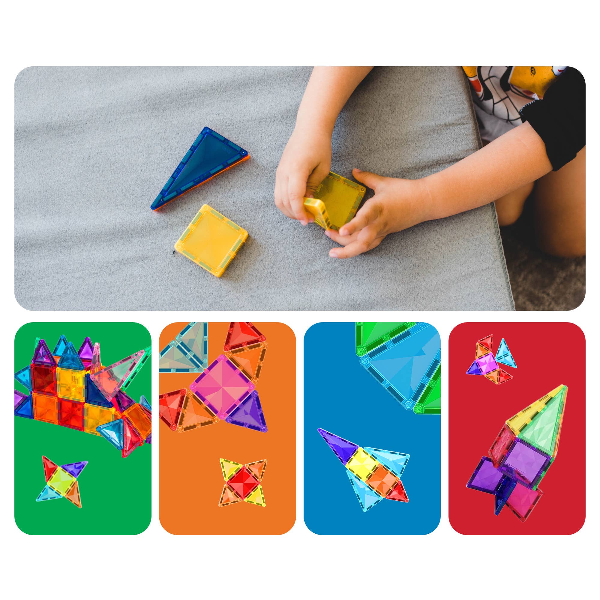 PicassoTiles - Wholesale Building Set - Kids - PicassoTiles 60pc Travel Size Magnetic Tile Building Set4
