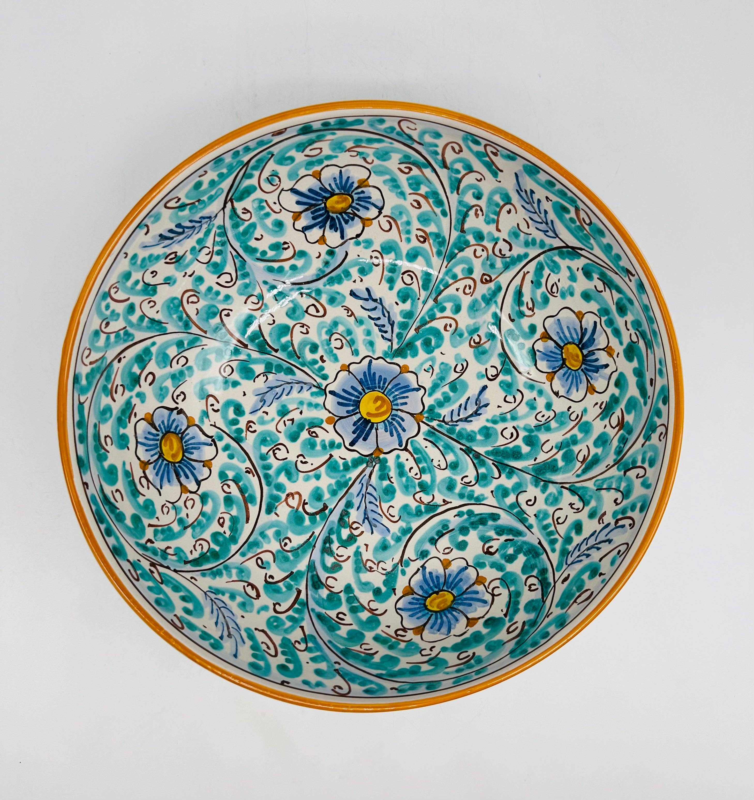 DD Ceramiche Siciliane - Wholesale Salad Plate - Salad bowl diameter cm 20 Ceramica Caltagirone - Eolie1